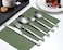 HOMQUEN Brand Silverware Set 20 Pieces, Stainless Steel Flatware Set, Mirror Polish Cutlery Set, Utensil Sets Service Set for 4 (Silver.