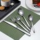 HOMQUEN Brand Silverware Set 20 Pieces, Stainless Steel Flatware Set, Mirror Polish Cutlery Set, Utensil Sets Service Set for 4 (Silver.