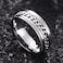 King Will Intertwine 8mm Spinner Ring Stainless Steel Fidget Ring Anxiety Ring for Men Black/Blue/Silver/Gold Fidget Anxiety Ring.
