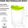 LocknLock Aqua Fridge Door Water Jug with Handle BPA Free Plastic Pitcher with Flip Top Lid Perfect for Making Teas and Juices, 2 Quarts/Liters, Green.