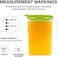 LocknLock Aqua Fridge Door Water Jug with Handle BPA Free Plastic Pitcher with Flip Top Lid Perfect for Making Teas and Juices, 2 Quarts/Liters, Green.