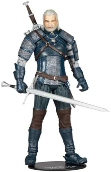 McFarlane Toys The Witcher Geralt of Rivia Viper Armor Action Figure with Accessories (Teal,7in.