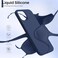 ORNARTO Compatible with iPhone 12 Mini Case, Slim Liquid Silicone 3 Layers Full Covered Soft Gel Rubber with Microfiber Case Cover 5. 4 inch-Navy Blue.