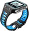 NotoCity Compatible with Garmin Forerunner 920XT Band Soft Silicone Watch Strap for 920XT Replacement Wristband Sports for Men Women, Black-Blue.