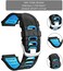NotoCity Compatible with Garmin Forerunner 920XT Band Soft Silicone Watch Strap for 920XT Replacement Wristband Sports for Men Women, Black-Blue.