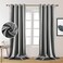 HOMEIDEAS 2 Panels Silver Grey Faux Silk Blackout Curtains, 52 X 108 Inch Room Darkening Satin Thermal Insulated Window Drapes for Bedroom, Indoor, Nursery.