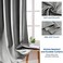 HOMEIDEAS 2 Panels Silver Grey Faux Silk Blackout Curtains, 52 X 108 Inch Room Darkening Satin Thermal Insulated Window Drapes for Bedroom, Indoor, Nursery.