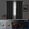 HOMEIDEAS 2 Panels Silver Grey Faux Silk Blackout Curtains, 52 X 108 Inch Room Darkening Satin Thermal Insulated Window Drapes for Bedroom, Indoor, Nursery.