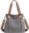 Sunshinejing Women's Canvas Tote Bag Work Shoulder Crossbody Bags Vintage Multi-pocket Handbags.