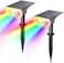 Linkind Solar Spot Lights Outdoor, IP67 Waterproof, Multicolor, 2 Pack.