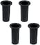 T Tulead 4. 72"x2. 68" Speaker Port Tubes ABS Speaker Cabinet Port Tube Black Bass Air Ports 2-Inch Installation Diameter Pack of 4.