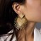Bmadge Heart Dangle Earrings Studs Gold Star Statement Earrings Firework Geometric Exaggerated Earrings Punk Minimalist Ear Jewelry for Women.