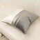 Avigers 20 x 20 Inches Gray White Gold Leather Striped Patchwork Velvet Cushion Case Luxury Modern Throw Pillow Cover Decorative Pillow for Couch Living Room Bedroom Car.