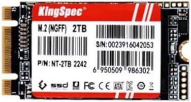 KingSpec M. 2 SATA SSD, 2TB 2242 SATA III 6Gbps Internal M. 2 SSD, Ultra-Slim NGFF State Drive for Desktop/Laptop/Notebook (2242, 2TB.