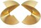 Bmadge Gold Zinc Geometric Earrings Exaggerated Statement Earrings Punk Stylish Sectored Twisted Earring Jewelry for Women and Girls.