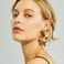 Bmadge Gold Zinc Geometric Earrings Exaggerated Statement Earrings Punk Stylish Sectored Twisted Earring Jewelry for Women and Girls.