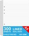 Nokingo (3-PackA5 Lined Refills Paper for Filofax Planner/Binders/Organizer, 6 Hole Punched, Total 300 Sheets/600 Pages, 100gsm, White, 5. 8 x 8. 2 Inch.