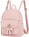 ECOSUSI Mini Backpack for Women Girls Cute Bowknot Small Backpack Purse Ladies Leather Bookbag Satchel Bag, with Charm Tassel.