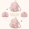 ECOSUSI Mini Backpack for Women Girls Cute Bowknot Small Backpack Purse Ladies Leather Bookbag Satchel Bag, with Charm Tassel.