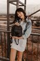 ECOSUSI Mini Backpack for Women Girls Cute Bowknot Small Backpack Purse Ladies Leather Bookbag Satchel Bag, with Charm Tassel.