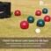 Pointyard Bocce Ball Set, 90mm Classic Bocci Ball Set with 8 Resin Bocce Balls/1 Pallino/Nylon Zippered Bag/Measuring Tape - Outdoor Family Games for Backyard/Lawn/Beach (RedGreen.