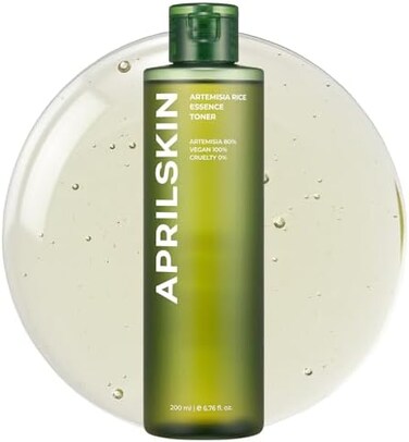 APRILSKIN Artemisia Korean Rice Toner100% Korean MugwortHydration Boost Facial TonerVegan, Cruelty Free, Low pH,No sulfates and Artificial FragranceKorean Skin Care6. 76 fl oz.