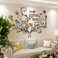 ديكور حائط شجرة العائلة من DecorSmart، مصنوع من قرون الوعل، مناسب لغرفة المعيشة، عبارة عن إطار صور ثلاثي الأبعاد قابل للإزالة، ملصقات أكريليك يمكنك صنعها بنفسك مع رأس غزال وعبارة "عائلة مثل الفروع على
