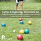 Pointyard 84mm Bocce Ball Set, Outdoor Games for Adults and Family, Backyard Ball Set with 8 PE Bocce Balls1 PallinoCarry BagMeasuring Tape for Kids Teens Beginners.