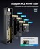 ORICO M. 2 NVMe SSD Enclosure, USB 3. 1 Gen 2 (10 Gbpsto NVMe PCI-E M. 2 SSD Case Support UASP for NVMe SSD Size 2230/2242/2260/2280(up to 4TB(M. 2 NVMe.