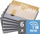 مجموعة فالونيك من 6 أكمام مانعة لتقنية RFID - يتم إدخالها من الأعلى، غلاف حماية لبطاقة الائتمان للمحفظة - حماية لبطاقة الخصم وبطاقة المترو.
