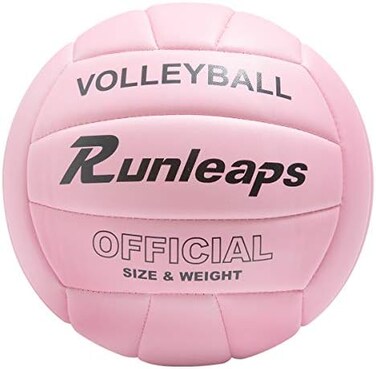 كرة طائرة Runleaps، كرة طائرة داخلية وخارجية مقاومة للماء للعبة الشاطئ والتدريب في الصالة الرياضية (المقاس الرسمي 5).