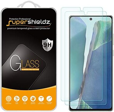 Supershieldz (عبوة من قطعتين) مصمم خصيصًا لهاتف Samsung Galaxy Note 20 5G، واقي شاشة من الزجاج المقوى، مقاوم للخدش، خالٍ من الفقاعات.