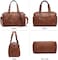 Dasein Women Soft Vegan Leather Barrel Bags Large Hobo Top Handle Work Totes Satchel Handbags Shoulder Purse, 0coffee, Large.