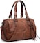 Dasein Women Soft Vegan Leather Barrel Bags Large Hobo Top Handle Work Totes Satchel Handbags Shoulder Purse, 0coffee, Large.