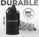 HYDRATE Stainless Steel 2. 2 Litre Water Bottle - Black - Metal Gym Water Bottle - Convenient Stainless Steel Water Bottle, Hiking Water Bottle, Nylon Carrying Strap and Leak-Proof Screw Cap.