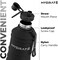 HYDRATE Stainless Steel 2. 2 Litre Water Bottle - Black - Metal Gym Water Bottle - Convenient Stainless Steel Water Bottle, Hiking Water Bottle, Nylon Carrying Strap and Leak-Proof Screw Cap.