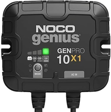 NOCO Genius GENPRO10X1, 1-Bank, 10A (10A/BankSmart Marine Battery Charger, 12V Waterproof Onboard Boat Charger, Battery Maintainer and Desulfator for AGM, Lithium (LiFePO4and Deep-Cycle Batteries.