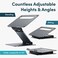 LIFELONG Ergonomic Laptop Stand For Desk, Adjustable Height Up To 20", Laptop Riser Portable Computer, Laptop Stands, Fits All MacBook, Laptops 10 15 17 Inches, Pulpit Laptop Holder Desk Stand.