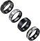 yfstyle Stainless Steel Ring Set (4pcs Band, Men's Wedding Rings, Cool Spinner Rings, Black, Silver, Gold, Blue, 8mm Width, Unisex.