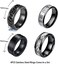 yfstyle Stainless Steel Ring Set (4pcs Band, Men's Wedding Rings, Cool Spinner Rings, Black, Silver, Gold, Blue, 8mm Width, Unisex.