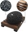 DICOBEE Lava Pumice Stone for Feet, Scrubber Stone for Feet and Hands with Organic Wooden Bath Tray, Pedicure Tools, Natural Foot Scrubber for Exfoliation to Remove Callus on Hands, Heels and Body.