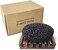 DICOBEE Lava Pumice Stone for Feet, Scrubber Stone for Feet and Hands with Organic Wooden Bath Tray, Pedicure Tools, Natural Foot Scrubber for Exfoliation to Remove Callus on Hands, Heels and Body.