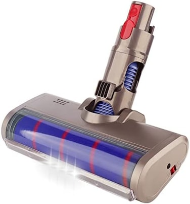 رأس تنظيف بكرة ناعمة بديل من PULINKAI مع مصباح LED أمامي للمكنسة الكهربائية اللاسلكية Dyson V7 V8 V10 V11 SV10 SV11.
