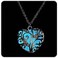 Aimimier Luminous Heart Necklace Halloween Fluorescent Stone Necklace Glow in The Dark Accessories for Women Teens Girls.