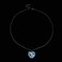 Aimimier Luminous Heart Necklace Halloween Fluorescent Stone Necklace Glow in The Dark Accessories for Women Teens Girls.
