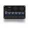 FXC Waterproof Marine Boat Rocker Switch Panel 6 Gang with 3. 1A Dual USB Slot SocketCigarette LighterLED Voltmeter with Power-Save for Car Rv Vehicles Truck (6 Gang Blue LED(6 Blue.