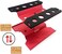 Nuofan RC Car Work Stand Aluminum Repair Workstation 360 Degree Rotation Lift Lower w/Screw Tray for 1/10 1/12 1/16 Scale Traxxas TRX4 Axial Arrma Redcat Losi RC Crawler Monster Truck Buggy (Red.