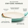 GreenPan Rio Healthy Ceramic Nonstick 12" Frying Pan Skillet, PFAS-Free, Dishwasher Safe, Turquoise.