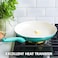 GreenPan Rio Healthy Ceramic Nonstick 12" Frying Pan Skillet, PFAS-Free, Dishwasher Safe, Turquoise.
