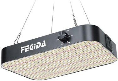 مصباح خيمة زراعة قابل للتعتيم من FECiDA بقوة 1000 واط، مزود بإضاءة LED كاملة الطيف مثالية للنباتات الداخلية، أفضل مصباح لعام 2023 بمقاسات 2x2 و2x4 و3x3، مزود بوظيفة التوصيل المتسلسل ومروحة مدمجة هادئة